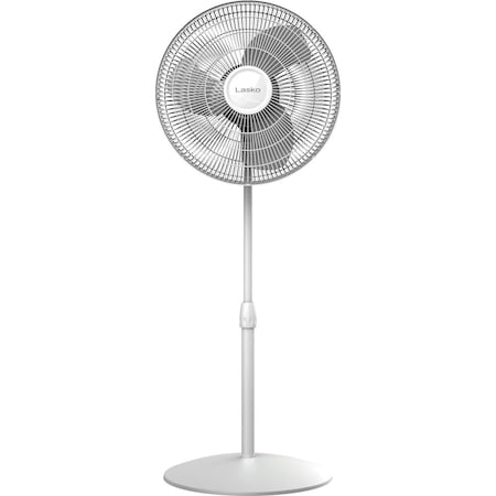 Almo 16-in. Oscillating Compact Stand Fan with Adjustable Tilt, 3-Speeds, and Quiet Operation S16201